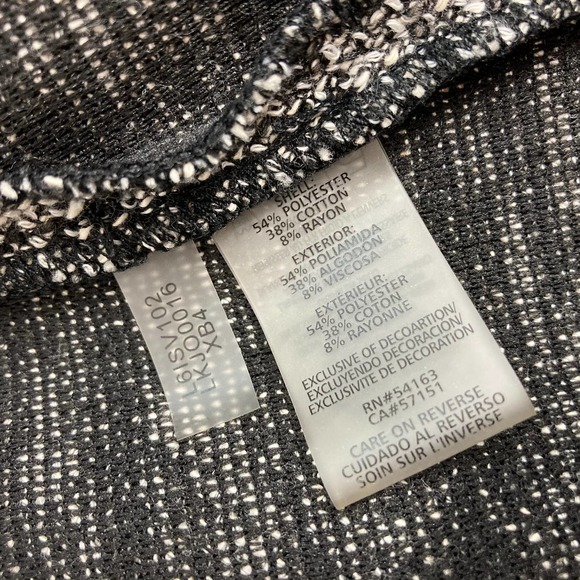 Karl Lagerfeld Tweed Full Zip Blazer Jacket Sz L - Picture 8 of 9